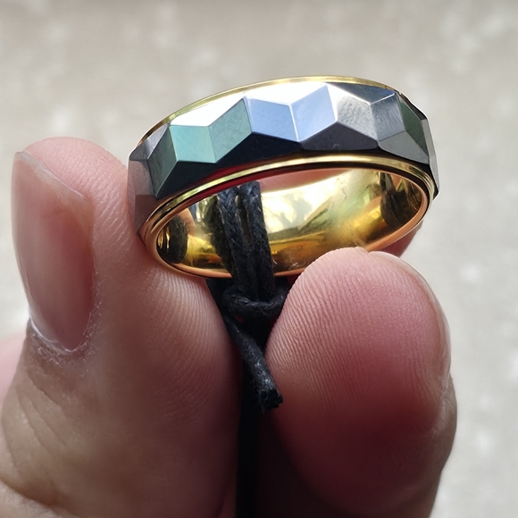 New Silver & Gold Tungsten Rin Size 11 - Picture 7 of 7